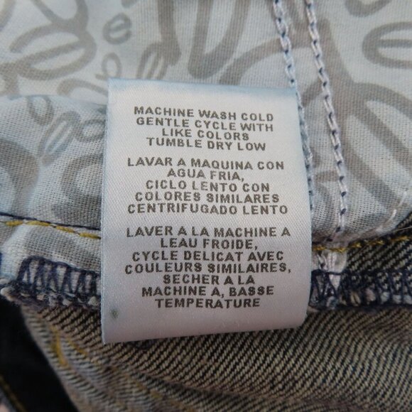 Bebe Womens 27 Gold Silver Thread Embroidered Dark Blue Denim Jeans Flare Y2K - Picture 11 of 13